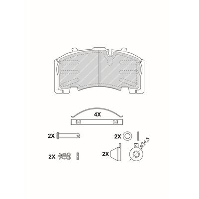 BRAKE PAD BPW WVA 29264 09.801.08.16.0